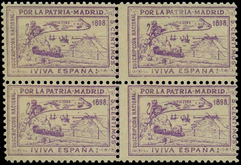 Spain Cuban War Guerra Cuba Espana Ferrocarril sellos postales